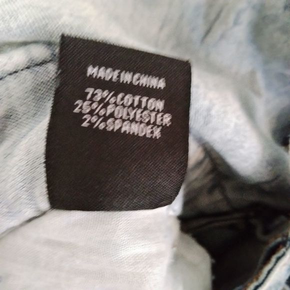 Thrill Extremely Distressed Blue Denim Overalls Size 22 - Picture 8 of 9